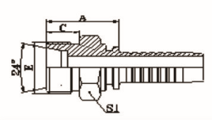 公制外螺纹24°内锥面重系列ISO-84341-DIN3861
